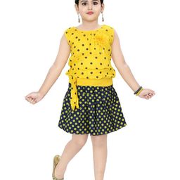 BAESD Girls Printed Top With Skirt-image-95