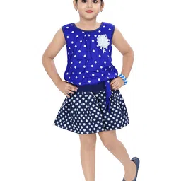 BAESD Girls Polka Dots Printed Top with Skirt-image-32