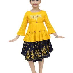 BAESD Girls Round Neck Printed Top with Skirt-image-81