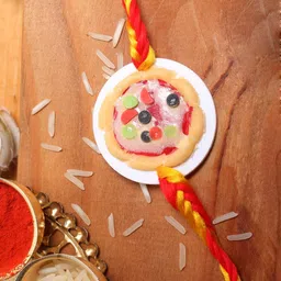 Aapno Rajasthan Multicoloured Colourful Fruity Tart Rakhi Roli Chawal & Card-image-35