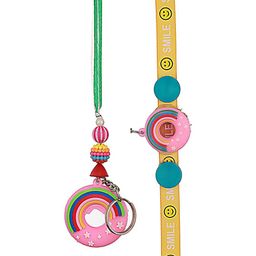 Jazz and Sizzle Kids Set of 2 Donut Key Chain Designer Rakhi With Roli & Chawal image 5