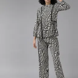 The Roadster Lifestyle Co. Printed Pure Cotton Top & Trouser Co-Ords-image-54