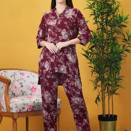 AV2 Floral Printed Tunic With Trousers Co-Ords-image-54