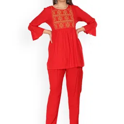 BAESD Embroidered Tunic With Trousers Co-Ords-image-42