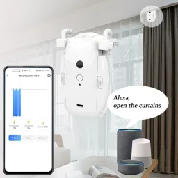 POWERLON Automatic Smart Curtain Opener Compatible with Amazon Alexa, Google Home & Siri Multipurpose Controller image 2