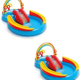 G45 Summer Rainbow Pool for Kids and Adults (Free Air Pump) Inflatable Swimming Pool-22