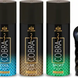 Deo Live & Cool & Sport Deodorant Body Spray and Perfume 15ml-20