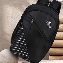 crown Medium 25 L Laptop Backpack Small Laptop Bags for Boys & Girls Multipurpose for School College Office Travel-picture-2