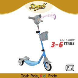Noddy Deluxe 3 wheel Kids Scooter with Storage Basket, Horn n LED Lights (Blue)???-image-8
