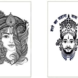Lord Krishna With Khatushyam Combo Combo Waterproof Boy Girl Temporary-image-59