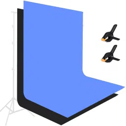 Hiffin 8Ft X 12Ft Black|Blue Backdrop Screen Photo Studio Photography Background, 2Clip Reflector-10