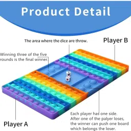 Dice Rolling Bubble Pop It Game – Big Silicone Board-2