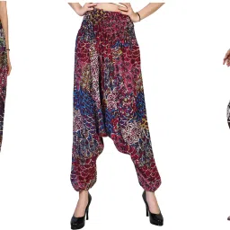 Printed Rayon Women Harem Pants-image-28