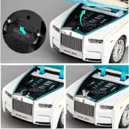 Metal Pullback Model 1:24 Rolls Royce Phantom Car Toy Fun For Kids-image-42