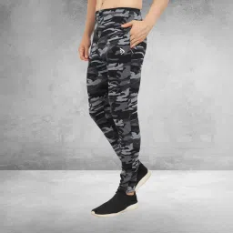 Men Animal Print Silver, Black Track Pants-picture-15