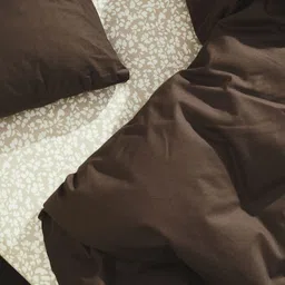 H&M Unisex Beige-Coloured Patterned Cotton Fitted Sheet-image-13