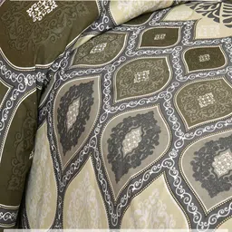 Kuber Industries Green & Black Cotton 160 TC King Bedsheet with 2 Pillow Covers image 2