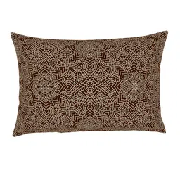 SPACES Atrium Plus Ecom Maroon 210 TC Fitted Cotton King Bedsheet With 2 Pillow Covers image 4