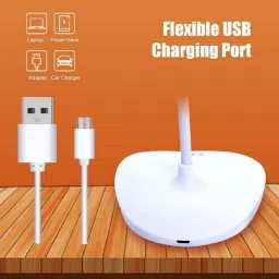 akr Flexi Swan Led Tableware / Desk/Study/Night Lamp Model RECHARGEABLE Study Lamp (40 cm, White) Study Lamp image 4