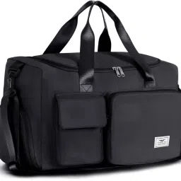 27 L Gym Duffel Bag - Nylon 27 L Gym Duffle Bag For Men & Women(Black, 50 x 20 x 28 cm) - Black-image-46