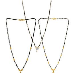 Brandsoon Set Of 3 Gold-Plated Mangalsutras-image-32