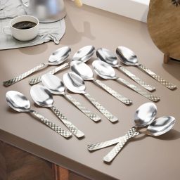 Velouris Feast Spoon Set | Anti-Rust Stainless Steel Mirror Glaze Flatware, Steel Cutlery Set-image-94
