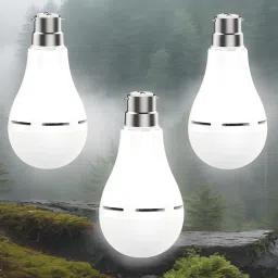 Charging Bulb 9W LED 1200mAh battery 4 hrs emergency light Pack of 3 bulbNF285 4 hrs Bulb Emergency Light-26