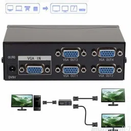 MESHIV 4 Port Manual VGA Switch Splitter 10 cm KVM Console image 4