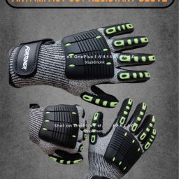 Impact Vibration Resistant Nitrile Cut Level 5 Gloves (1 Pair) Nitrile Safety Gloves-image-76