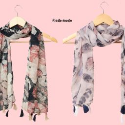 Printed Chiffon Women Multicolor Stole-image-82