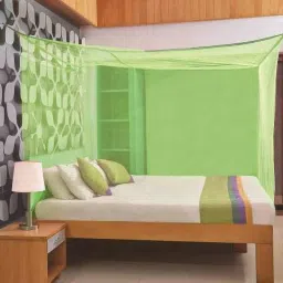 HDPE - High Density Poly Ethylene Kids Washable Green Rectangular Fine Mesh HDPE - High Density Poly Ethylene Mosquito Net, 7x7 Insect Protection Repellent, Perfect for Indoors and Outdoors Mosquito Net-26