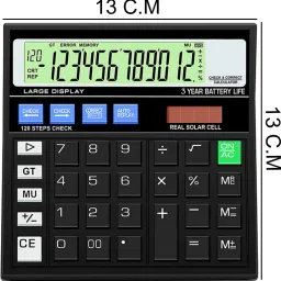 yghu India's Largest Dual Power Calculator With 120 Steps Check ot512gt Basic Calculator image 2