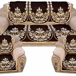 Cotton Floral 3+2 Seater Sofa Cover-picture-20