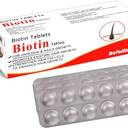 refollium Biotin 10000 mcg Maximum Strength For Hair Growth ,Skin and Nails for Men & Women image 5