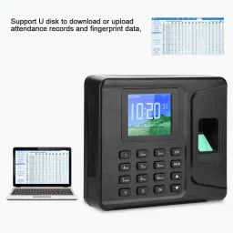 hanutech Latest Colored Time & Attendance Machine Biometric 2'8 TFT Colored Display Attendance Recorder (Fingerprint & Password) Time & Attendance image 3