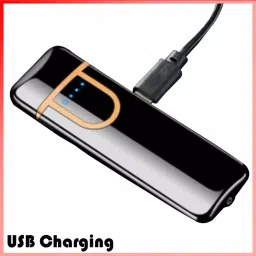 nvirav Good Quality Rechargeable Lighter Touch Ignition USB Charging Lighter,Windproof Plasma Lighter for Candle, Cigarette Power Indicator Flameless USB Finger Pocket Lighter image 4