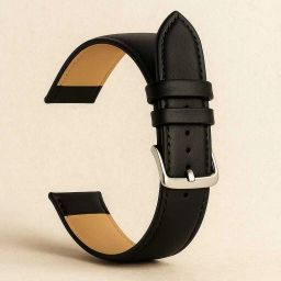 RStraps 20mm Cassic Black Leather Strap for Men | Watch Strap Belt for Men 20 mm Genuine Leather Watch Strap-image-129