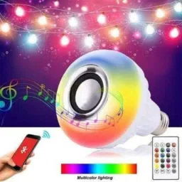 TECHMAZE BT Music Light Bulb B22 LED Speaker Color Changing 24Keys Remote Smart ball T65 Smart Bulb-6