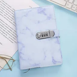 Metal Lock Diary PU Leather | With Pen Holder | Digital Password Locking Diary A5 Diary Single Rule 200 Pages-16