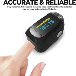 DR VAKU Professional Pulse Oximeter Fingertip, SpO2 and PR Value Waveform PI Blood Oxygen Saturation with Sleep Monitoring Function Pulse Oximeter image 2