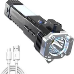 S1 3W LED Flashlight/Glass Breaker/ Power Bank/ Rope Cutter Magnetic Mount Torch-image-51