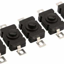 Self Locking Switch, DC 260V 1.5 A Tactile Tact Switch 2Pin On Off Push Button Switch DIY Electronics Accessories - Pack of 5 Power Supply Electronic Hobby Kit-4