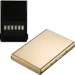 stealodeal Advanced Credit Card Holder Money Clip - Minimalist Front Pocket Wallet, Modern Slim Case Men & Women With Gold 6 Card Holder-picture-4