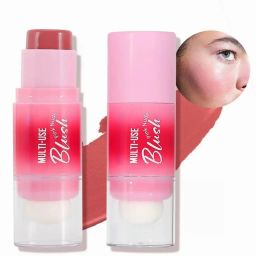On-the-Go Cream Blush Stick | Rosy Pink | Dual-Use with Buffing Brush-image-31