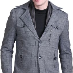 Men Self Design Single Breasted Casual Blazer-image-51