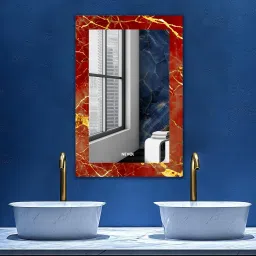 Rectengalr Frameless Polish Finishing Mirror for Wall/Bathroom- (12 X 18 Inch) Bathroom Mirror-image-5