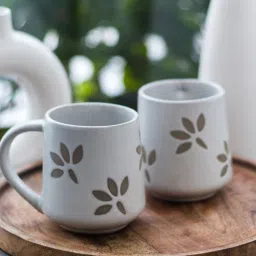 rare planet Handcrafted Ceramic Mug with Floral Cutout Design-picture-2