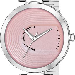 New Designer Classic Dial Silver Color Stainless Steel Chain Analog Watch - For Girls F-44-L-image-99