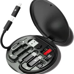 FITRIC 3-in-1 Cable 0.29 m All in One 60W USB Fast Charging Travel Data Cable-0
