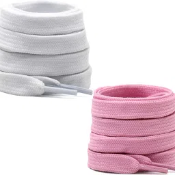 XERUS Shoe Laces White Light Pink Flat 120cm shoe laces for canvas sneakers shoes Shoe Lace-image-14